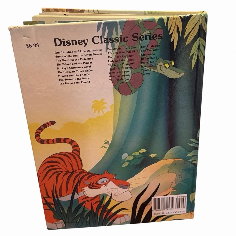Walt Disney's The Jungle Book Hardcover Book Disney Classic Series 1991 Vintage